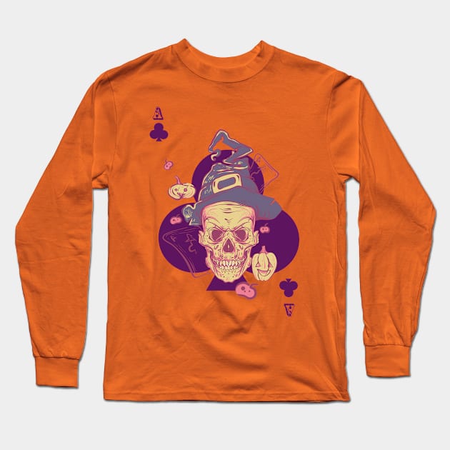 Ace of clubs Long Sleeve T-Shirt by Magda